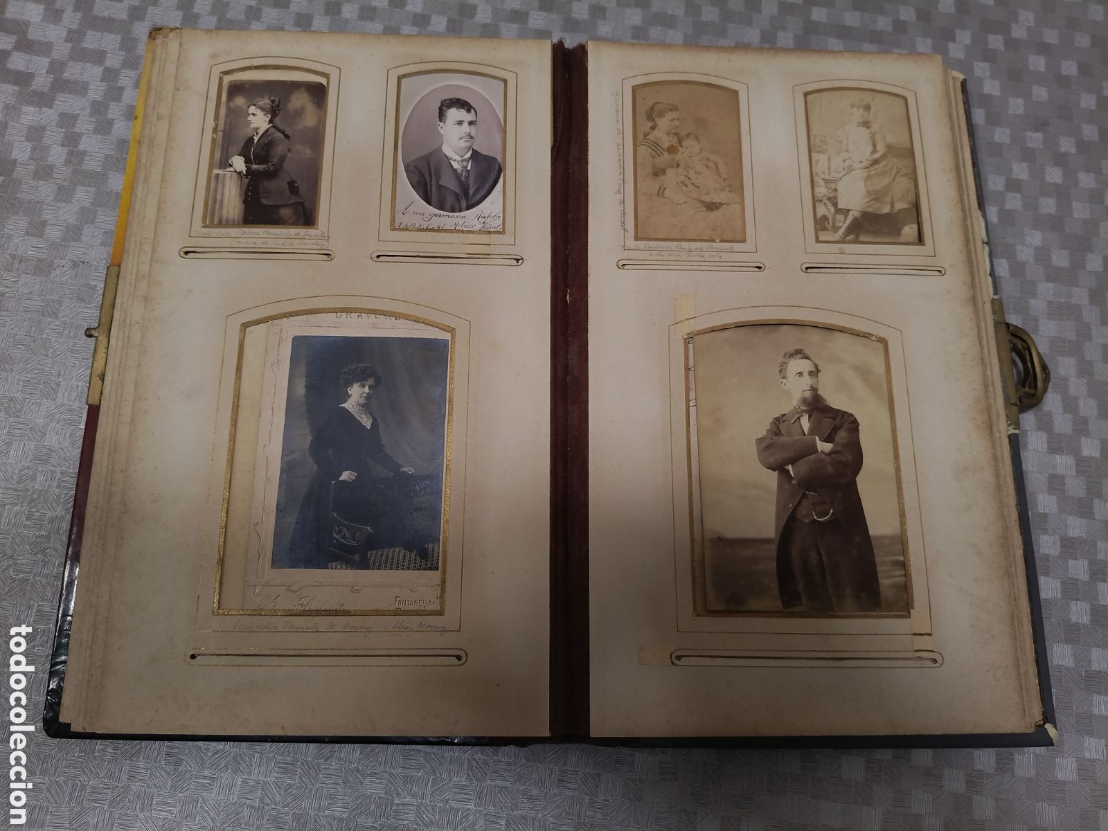 Fotografia antica: ALBUM DE FOTOS MODERNISTA ESTILO MUCHA (1900/10).LLENO 48 FOTOS.(6)DIRECTOR BOMBEROS BARCELONA