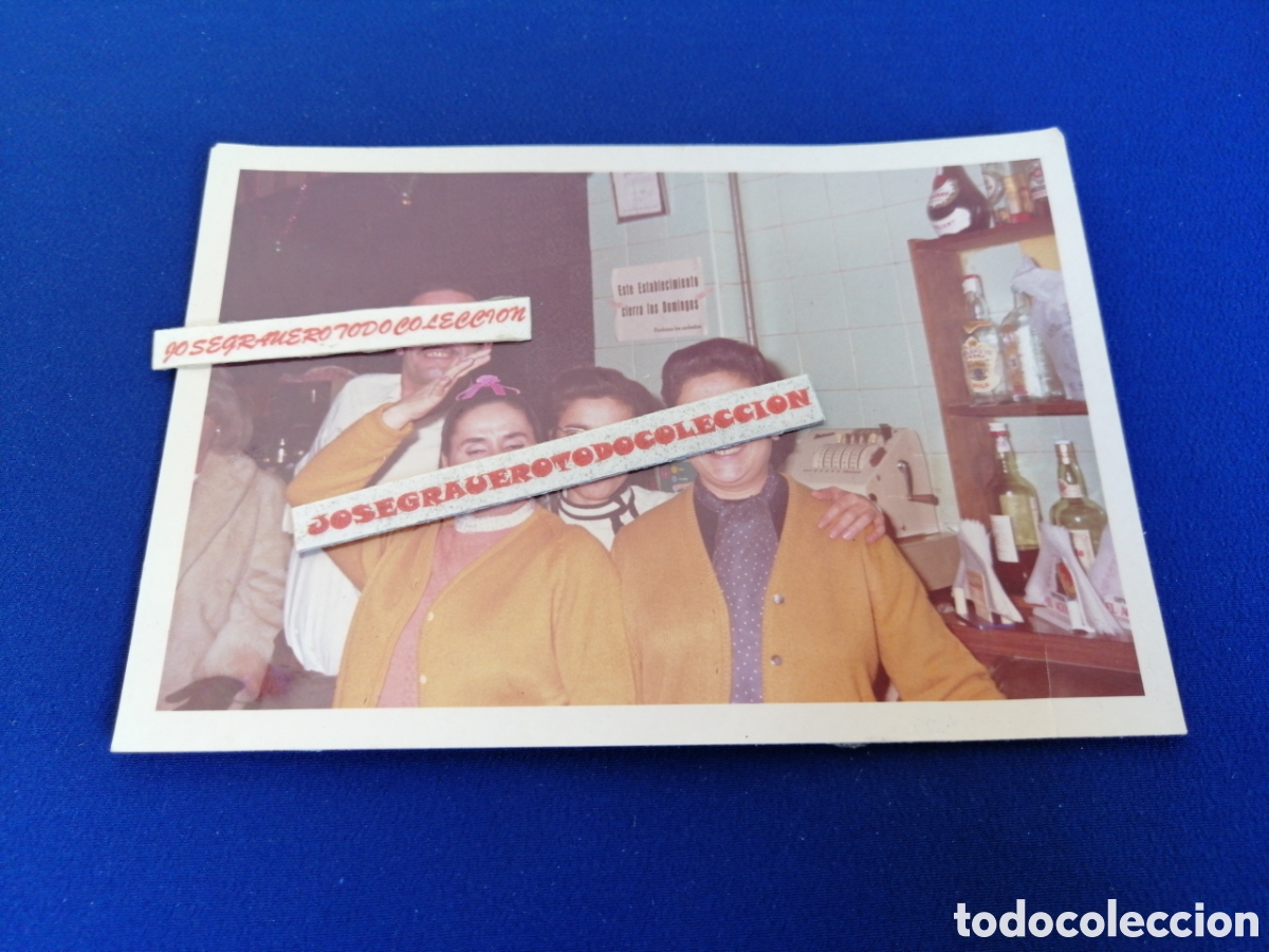 Fotograf&iacute;a antigua: CAMAREROS - BAR - CAFETER&Iacute;A FOTOGRAF&Iacute;A ANTIGUA SIGLO PASADO SELLO FOTO PERIS (VALENCIA)