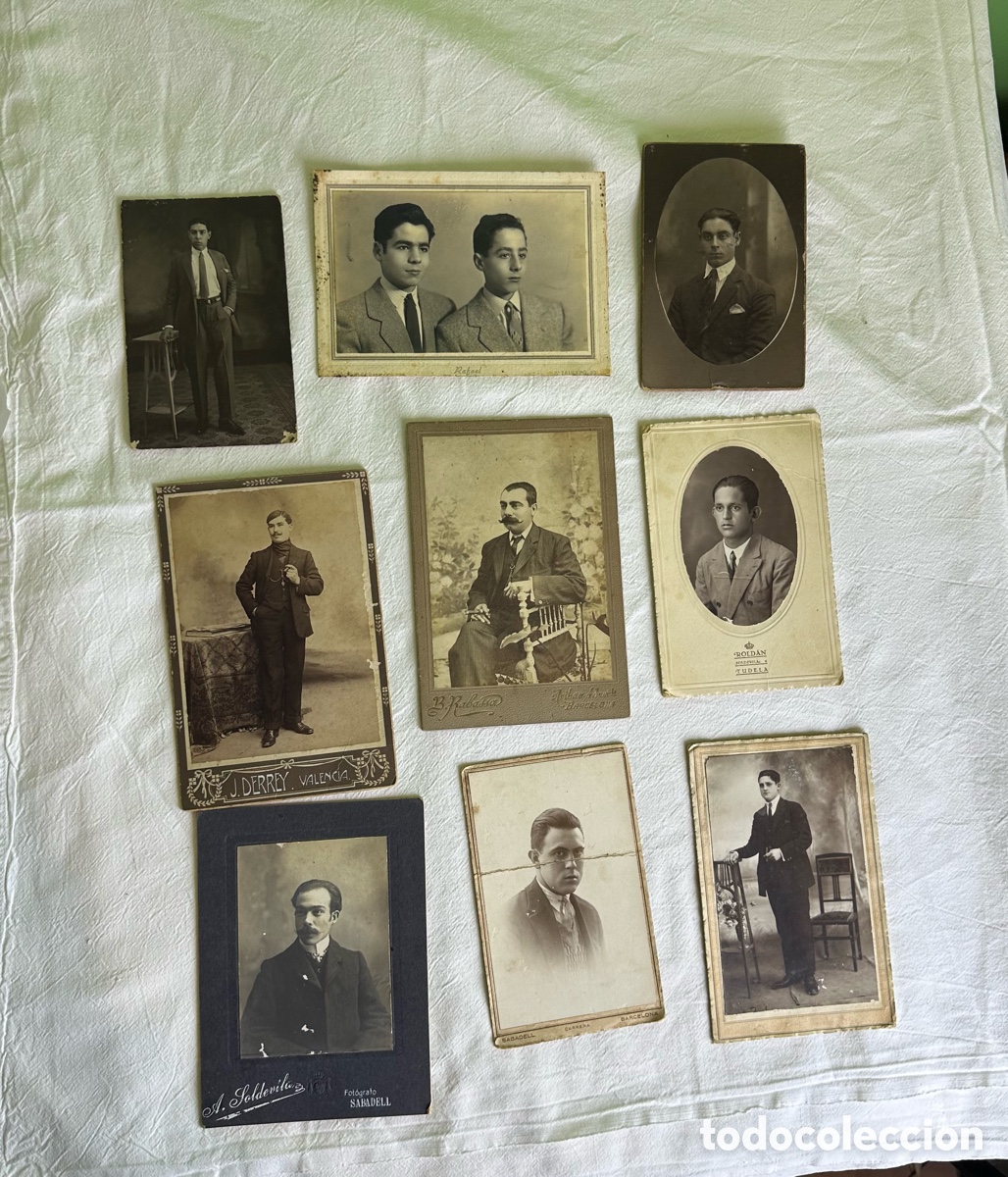 Fotograf&iacute;a antigua: LOTE DE 10 FOTOGRAFIAS ALBUMINA RETRATOS HOMBRES - DIFERENTES FOTOGRAFOS BARCELONA SXIX lote (A)