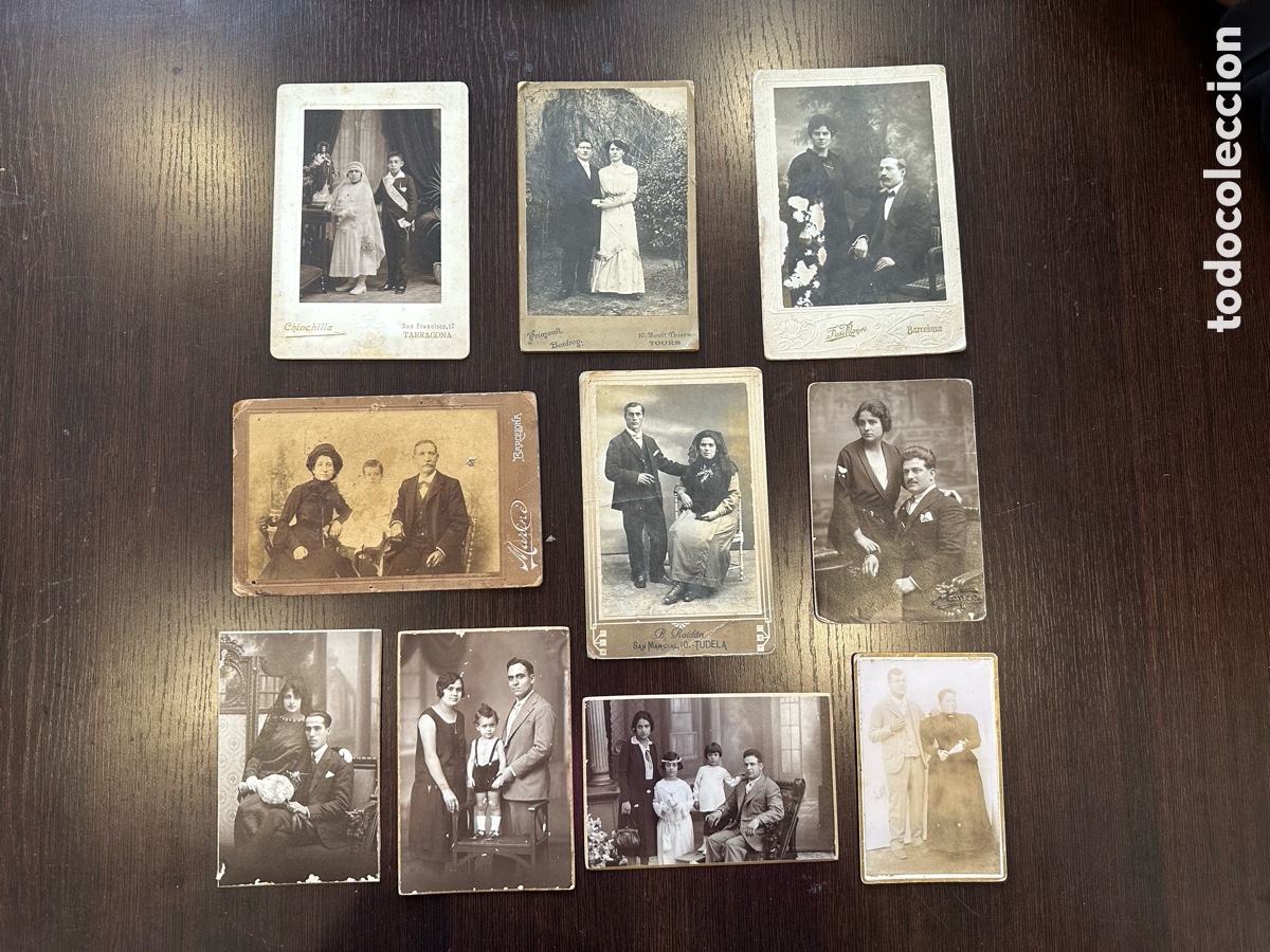 Fotograf&iacute;a antigua: LOTE DE 10 FOTOGRAFIAS ALBUMINA RETRATOS RETRATOS FAMILIA- DIFERENTES FOTOGRAFOS BARCELONA SXIX.( W)