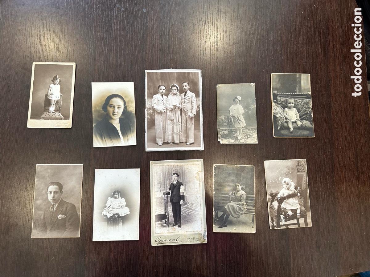 Fotograf&iacute;a antigua: LOTE DE 10 FOTOGRAFIAS ALBUMINA RETRATOS NI&Ntilde;OS - DIFERENTES FOTOGRAFOS BARCELONA SXIX.( Z).