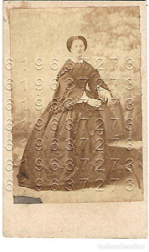 Fotografia antiga: 1870 DAMA GODINEZ SEVILLA FOTOGRAFO ALBUMINA FOTOGRAFIA B53