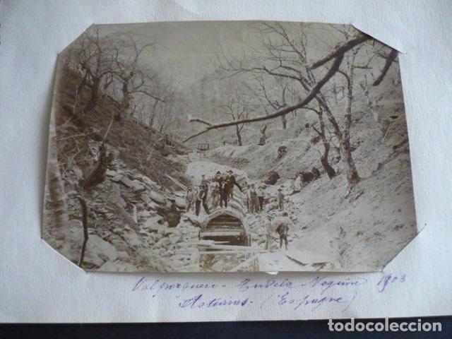 Alte Fotografie: TUDELA VEGUIN ASTURIAS MINAS OBRAS ANTIGUA FOTOGRAFIA 1903 12 X 16,5 CM