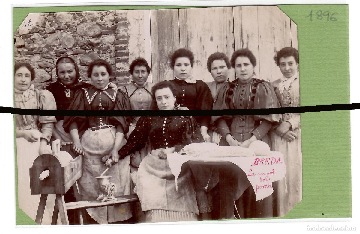 Fotograf&iacute;a antigua: Barcelona. Breda . La mort del porcn. 1896. 11,2 x 15 cms. . Vell i Bell