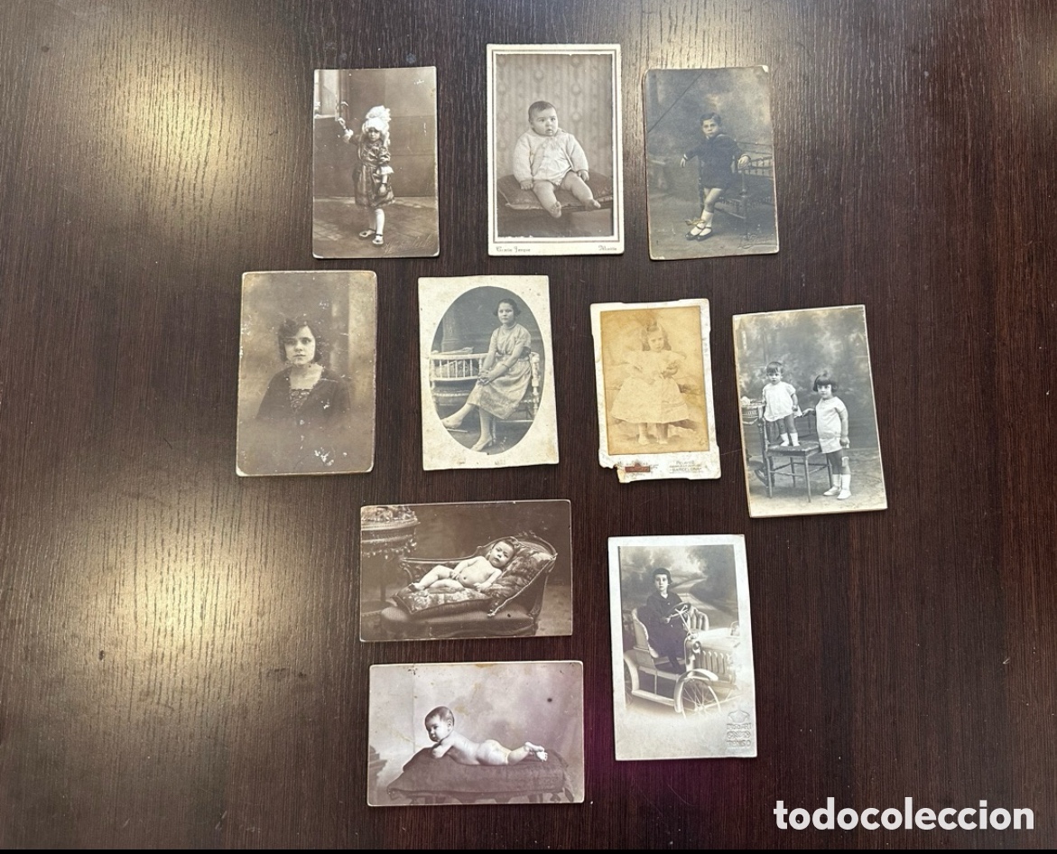 Photographie ancienne: LOTE DE 10 FOTOGRAFIAS ALBUMINA RETRATOS NI&Ntilde;OS - DIFERENTES FOTOGRAFOS BARCELONA SXIX.(S).