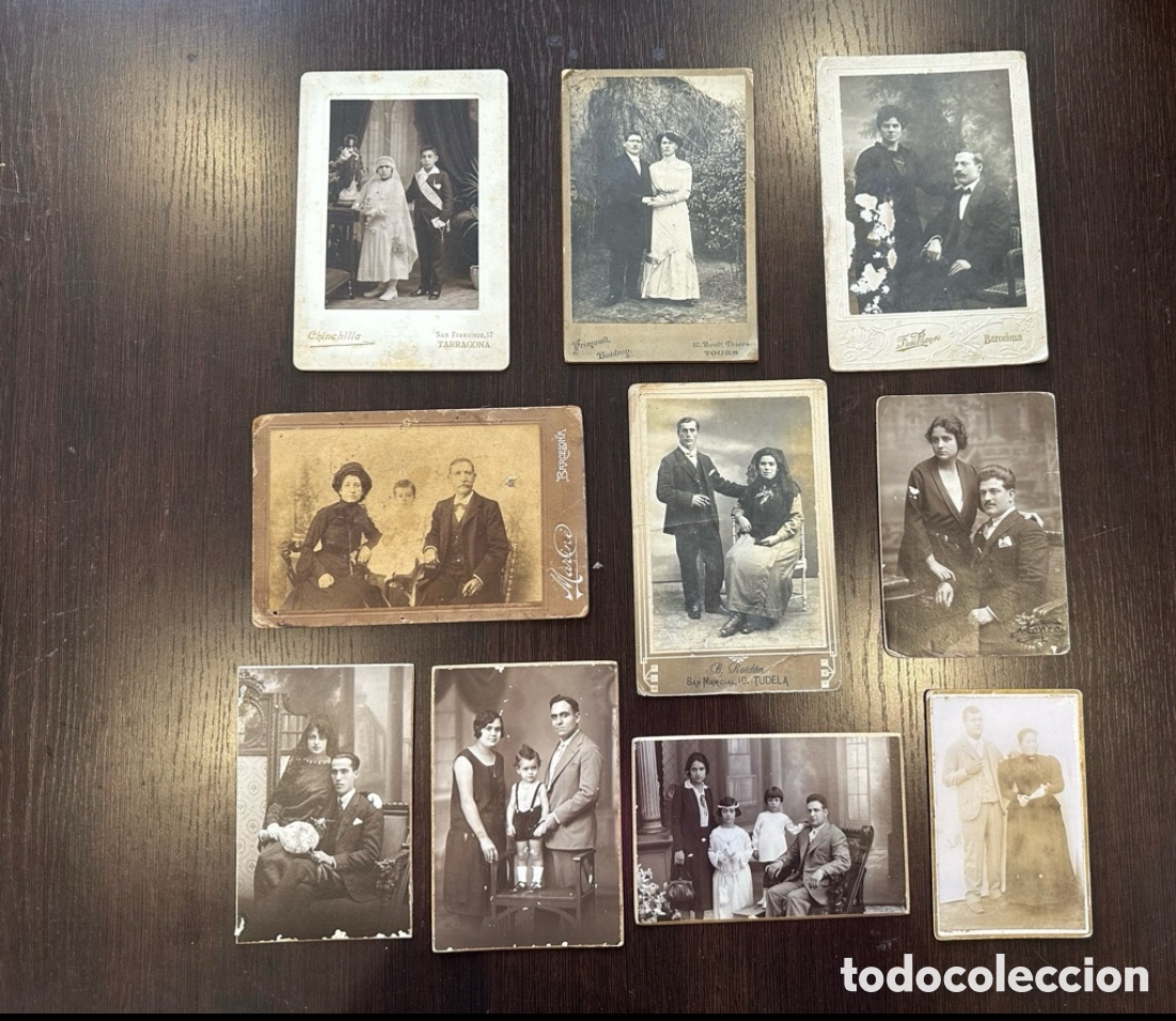 Fotografia antiga: LOTE DE 10 FOTOGRAFIAS ALBUMINA RETRATOS RETRATOS FAMILIA-DIFERENTES FOTOGRAFOS BARCELONA SXIX. (W).