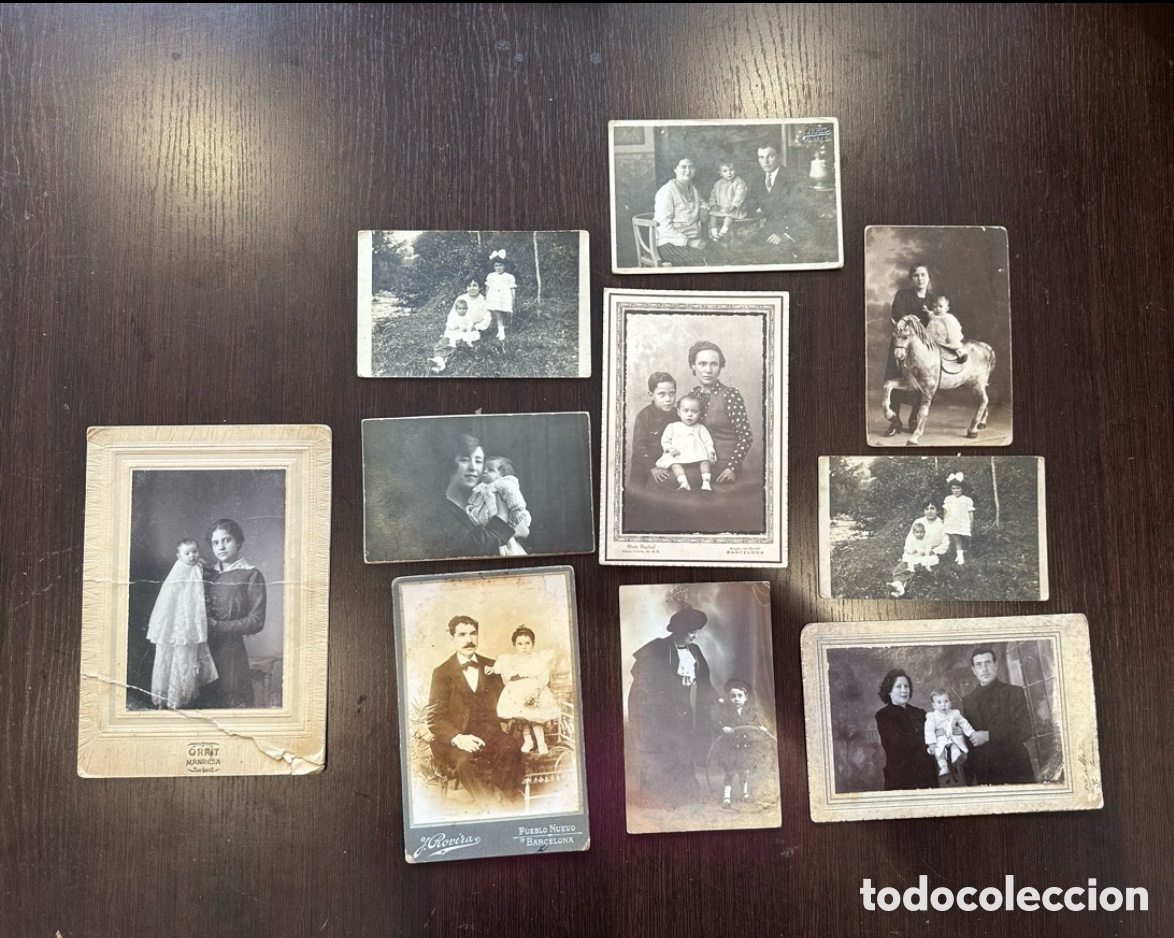 Alte Fotografie: LOTE DE 10 FOTOGRAFIAS ALBUMINA RETRATOS RETRATOS FAMILIA-DIFERENTES FOTOGRAFOS BARCELONA SXIX. (L).