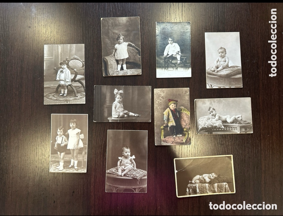 Alte Fotografie: LOTE DE 10 FOTOGRAFIAS ALBUMINA RETRATOS NI&Ntilde;OS - DIFERENTES FOTOGRAFOS BARCELONA SXIX. (P).