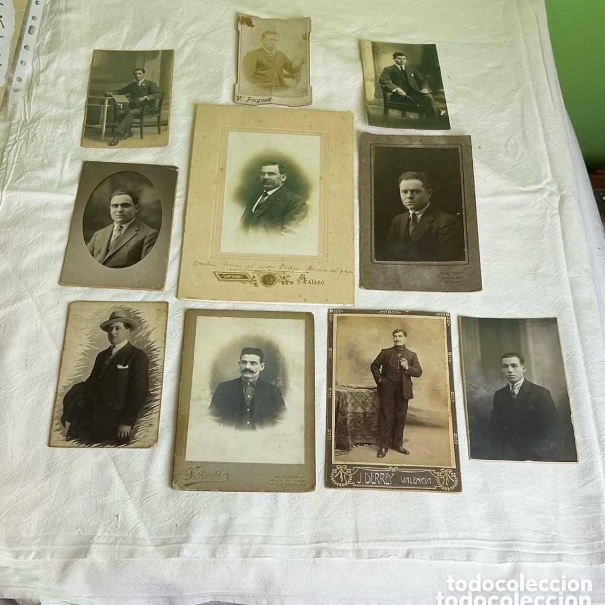 Fotografia antiga: LOTE DE 10 FOTOGRAFIAS ALBUMINA RETRATOS HOMBRES - DIFERENTES FOTOGRAFOS BARCELONA SXIX