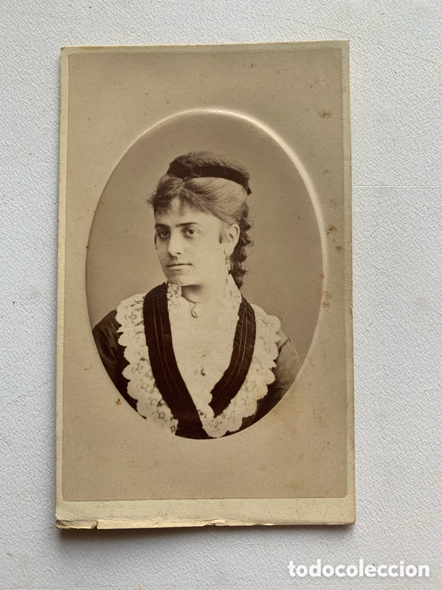 Fotografia antiga: &bull;Juan Marti fot&oacute;grafo en calle Escudillers, 39 de Barcelona - ALB&Uacute;MINA CDV CARTE DE VISITE