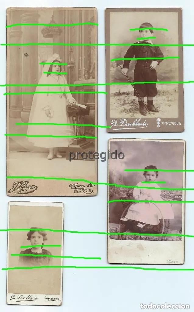 Fotograf&iacute;a antigua: MURCIA. LOS HERMANOS S&Aacute;NCHEZ FERN&Aacute;NDEZ. 4 FOTOGRAF&Iacute;AS. FOT. L&Oacute;PEZ DE MURCIA Y DARBLADE DE TORREVIEJA