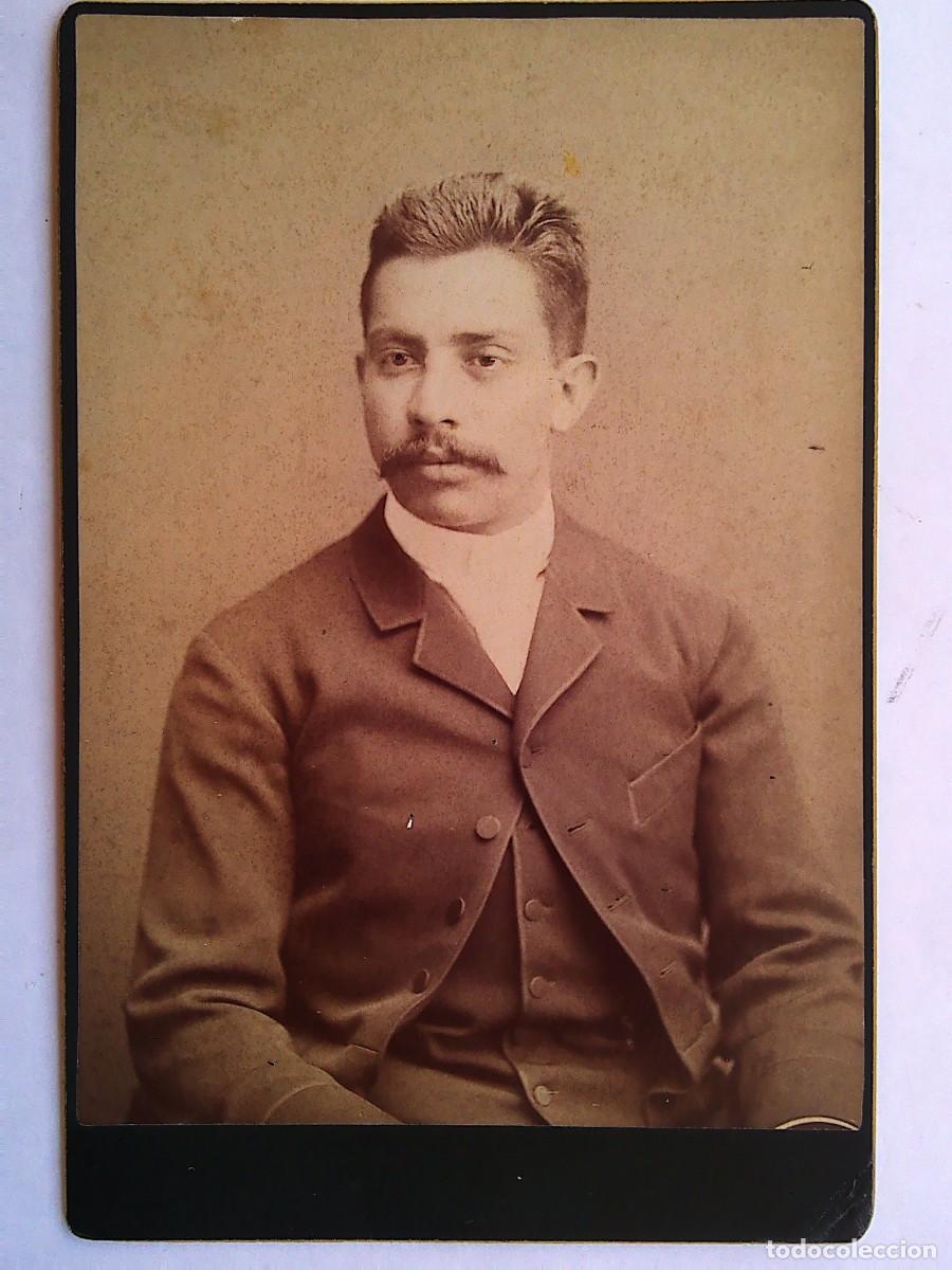 Fotograf&iacute;a antigua: RETRATO DEL FOTOGRAFO MEXICANO ENRIQUE DE LOS COBOS, SIGLO XIX. DE B. VELARDE, CHIHUAHUA ( MEXICO )