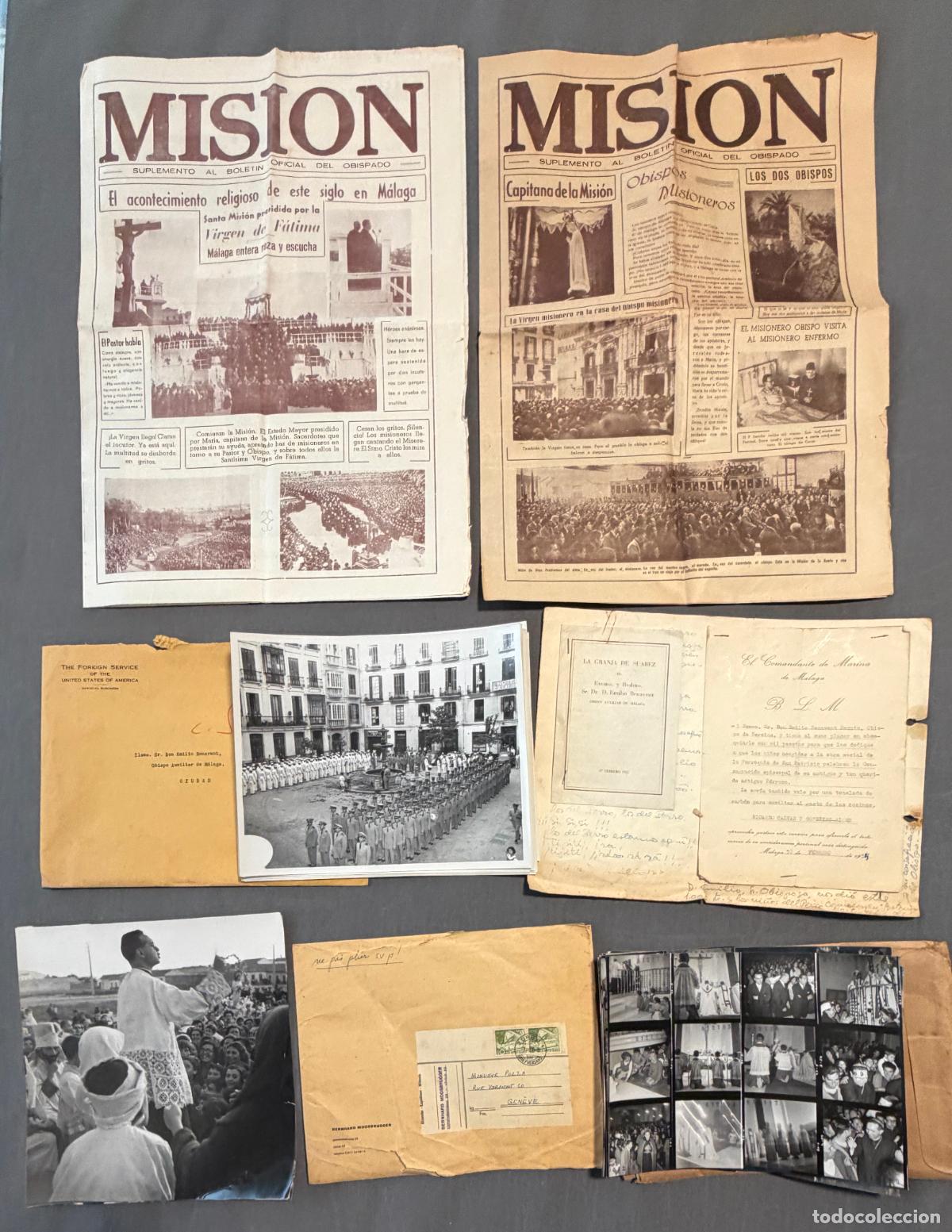 Fotograf&iacute;a antigua: lote de 15 fotograf&iacute;as de M&aacute;laga , Obispo D. Emilio Benavent ,