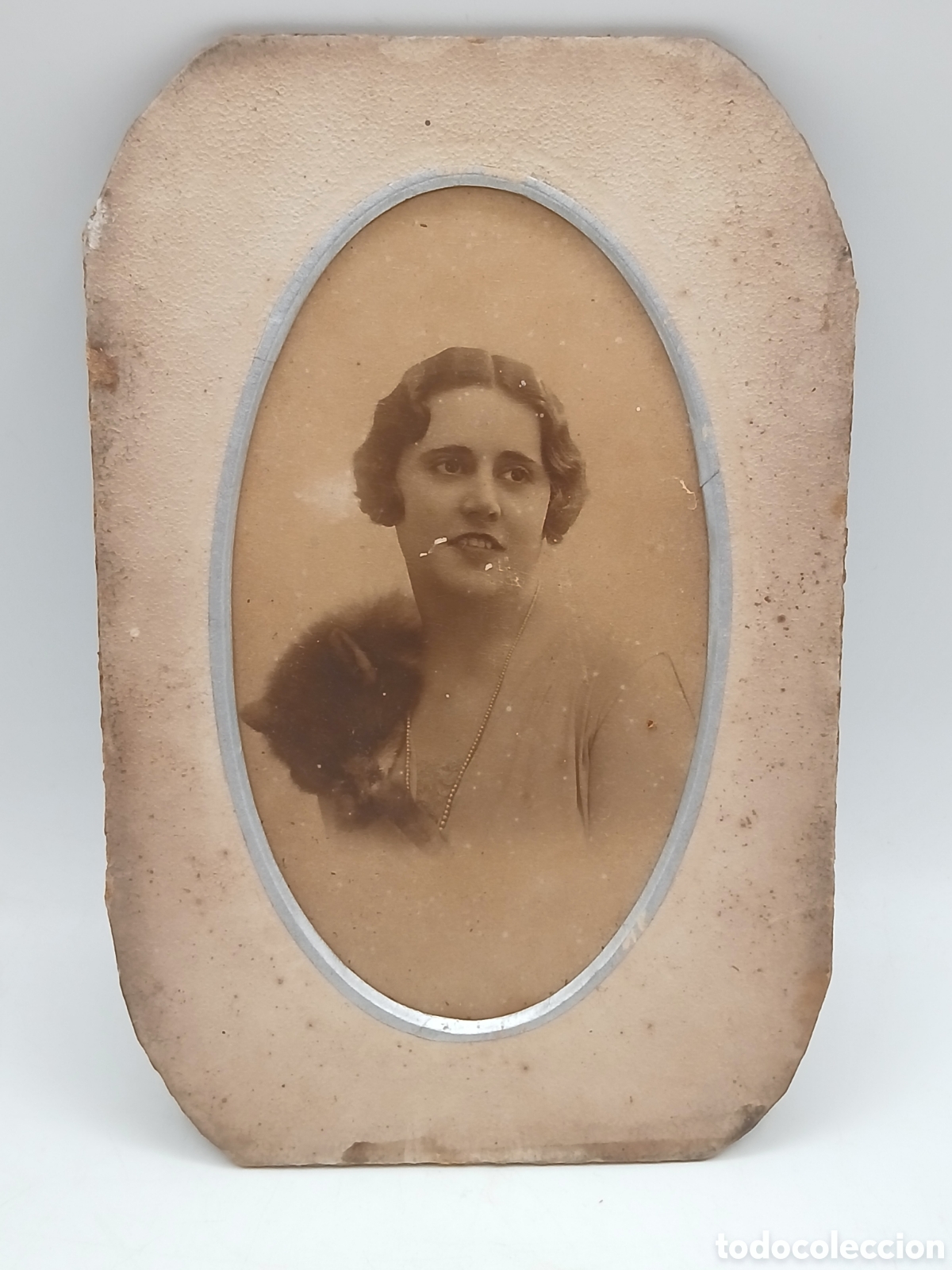 Fotograf&iacute;a antigua: Foto antigua retrato dama