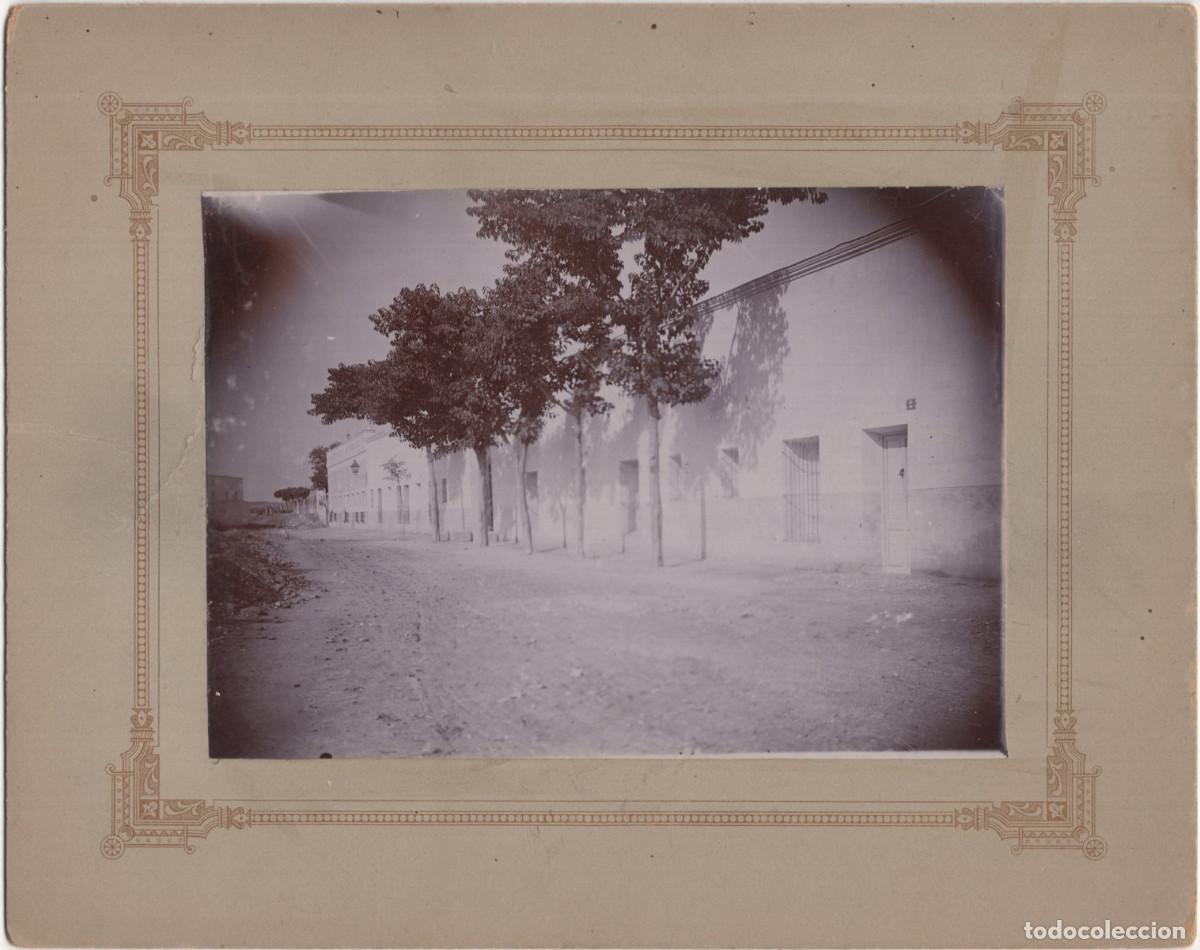Fotograf&iacute;a antigua: CALLE DE UN ENTORNO RURAL. 25,6X20,5.