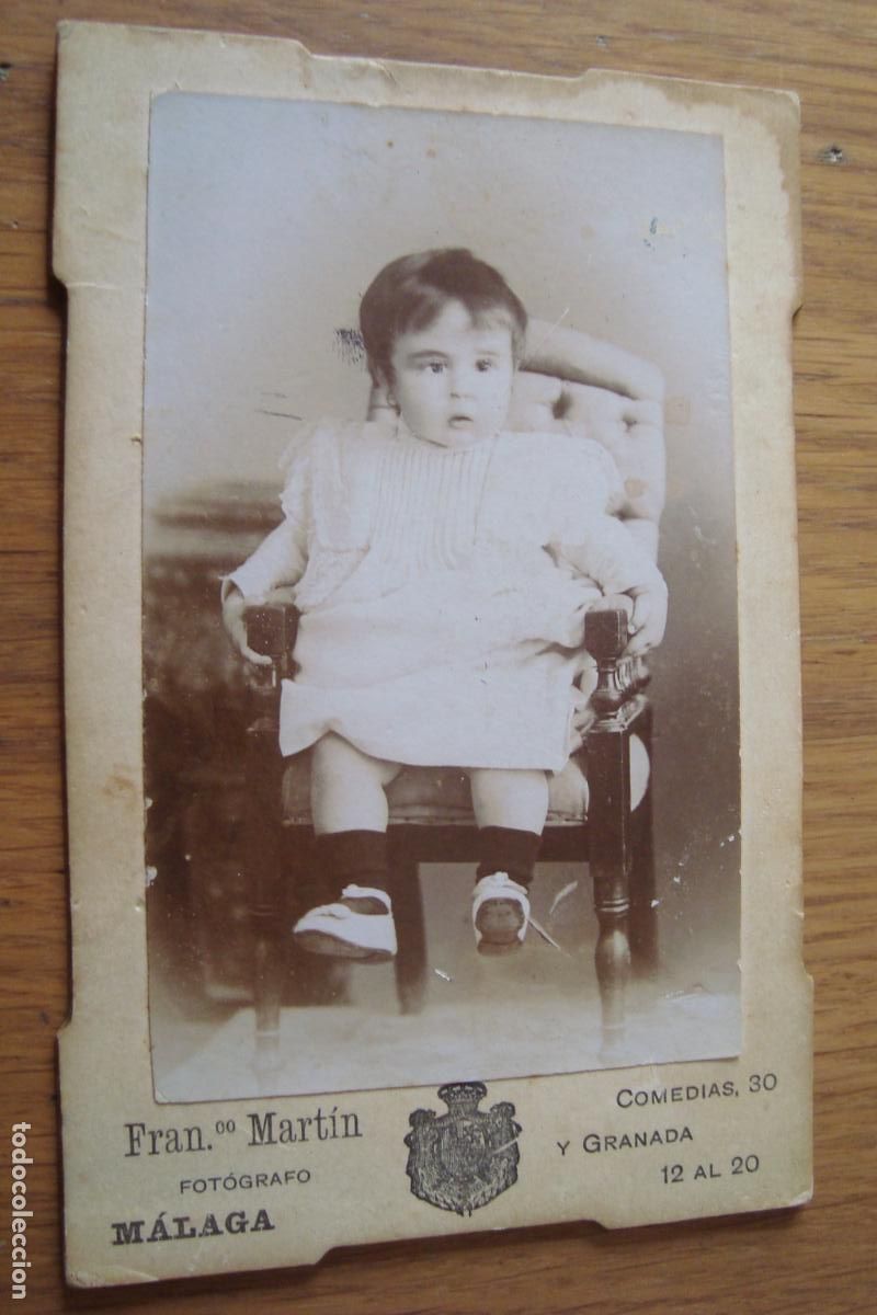 Fotograf&iacute;a antigua: ANTIGUA FOTOGRACIA DE NI&Ntilde;A. FOTO FRANCISCO MARTIN. MALAGA Y GRANADA. PPIOS DEL XX.