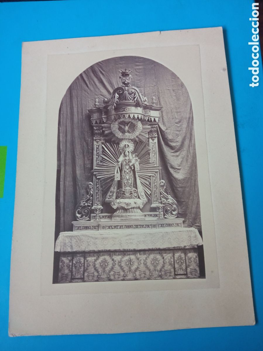 Fotograf&iacute;a antigua: Antigua fotograf&iacute;a, Virgen del Pilar, Hortet, Alb&uacute;mina, mide 22x16,2cm