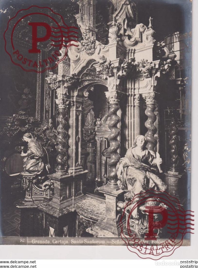 Fotograf&iacute;a antigua: FOTOGRAFIA ANTES DE 1900. ESPA&Ntilde;A SPAIN. GRANADA. SANTO SANTORUM. SE&Ntilde;AN Y GONZALEZ 26.5X20.5CM