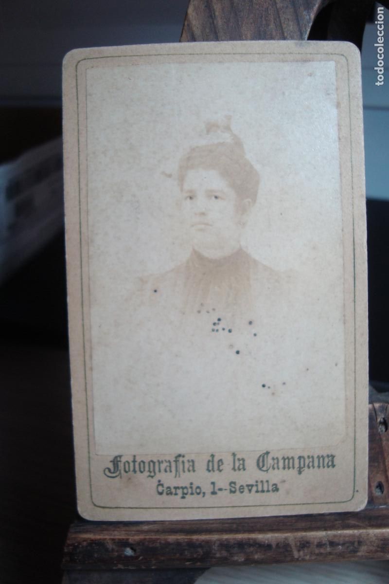Fotograf&iacute;a antigua: ANTIGUA FOTOGRAFIA DE CHICA. FOTOGRAFIA DE LA CAMPANA SEVILLA FINALES DEL XIX