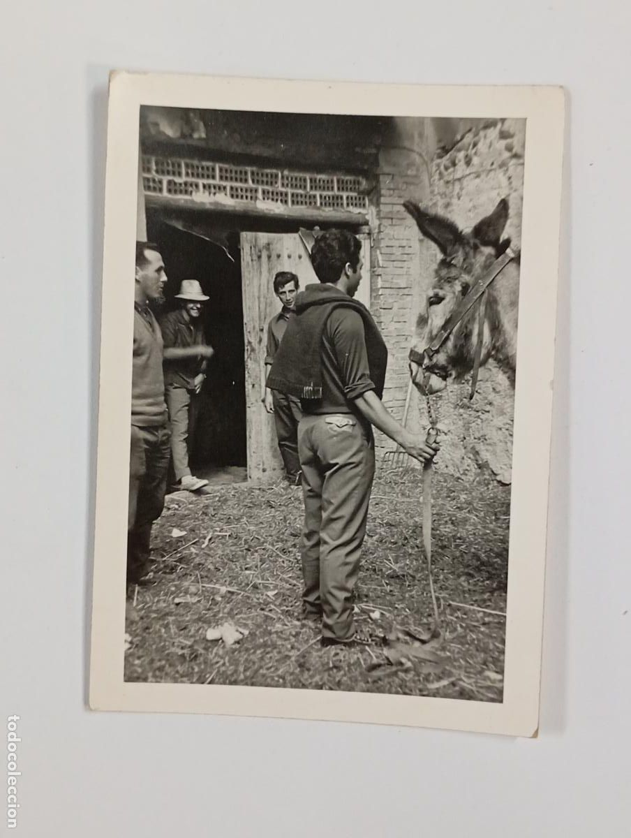 Fotografia antiga: ANTIGUA FOTOGRAF&Iacute;A PERSONAS EN UN ESTABLO. TDKP26Z2