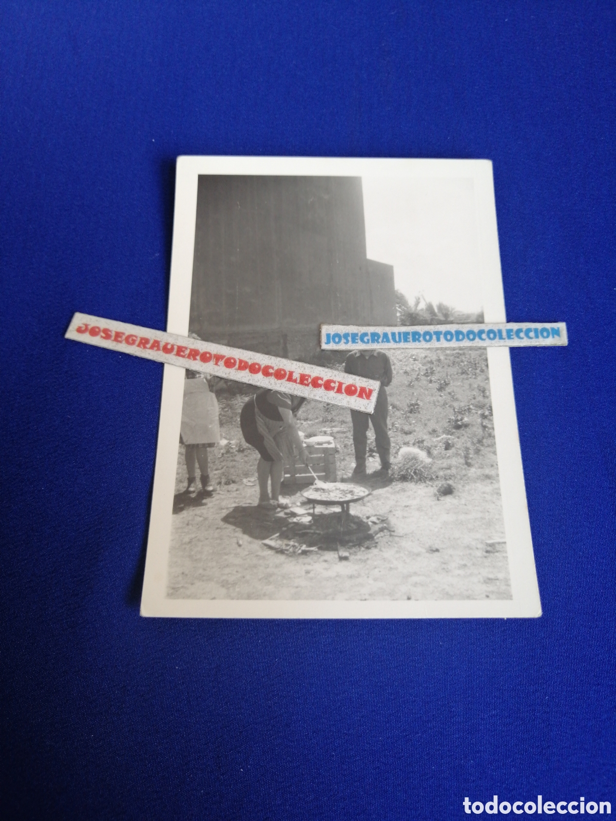 Antique Photography: MODELOS PREPARANDO PAELLA VALENCIANA FOTOGRAF&Iacute;A ANTIGUA SIGLO PASADO