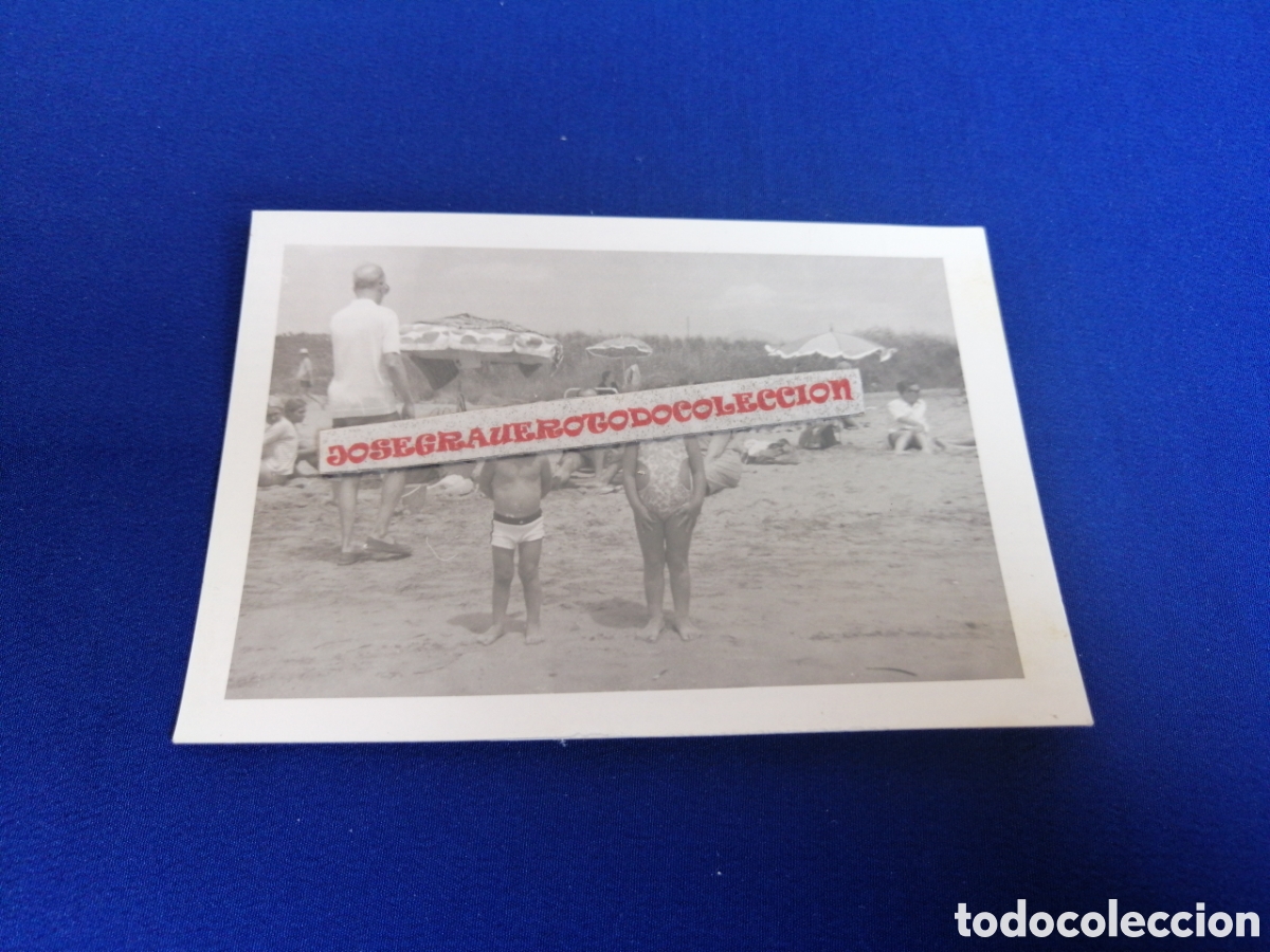 Fotografia antiga: PLAYA NI&Ntilde;OS MODELOS FOTOGRAF&Iacute;A ANTIGUA SIGLO PASADO