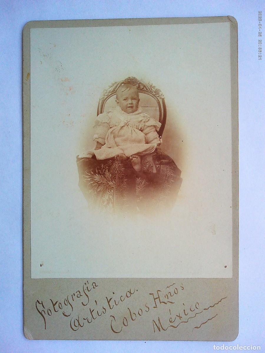Antique Photography: PRECIOSA FOTO DE ESTUDIO DE NI&Ntilde;O MEXICANO, 1900 . DE FOTOGRAFIA ARTISTICA COBOS HNOS. MEXICO