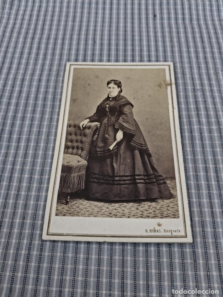 Fotograf&iacute;a antigua: Fotograf&iacute;a alb&uacute;mina Se&ntilde;ora. Palma. Mallorca. Rom&aacute;n Ribas.