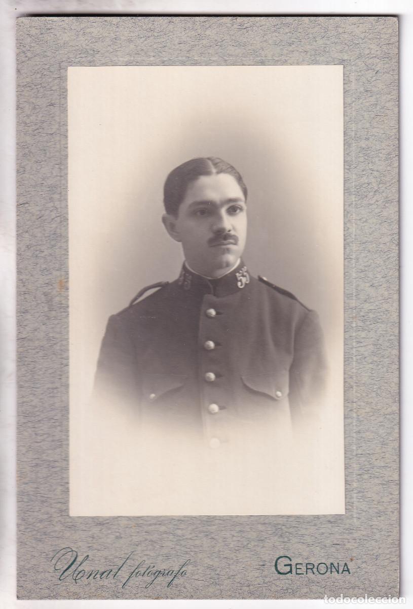 Fotograf&iacute;a antigua: FOTO DE UN MILITAR. UNAL FOT&Oacute;GRAFO. GERONA. GIRONA.