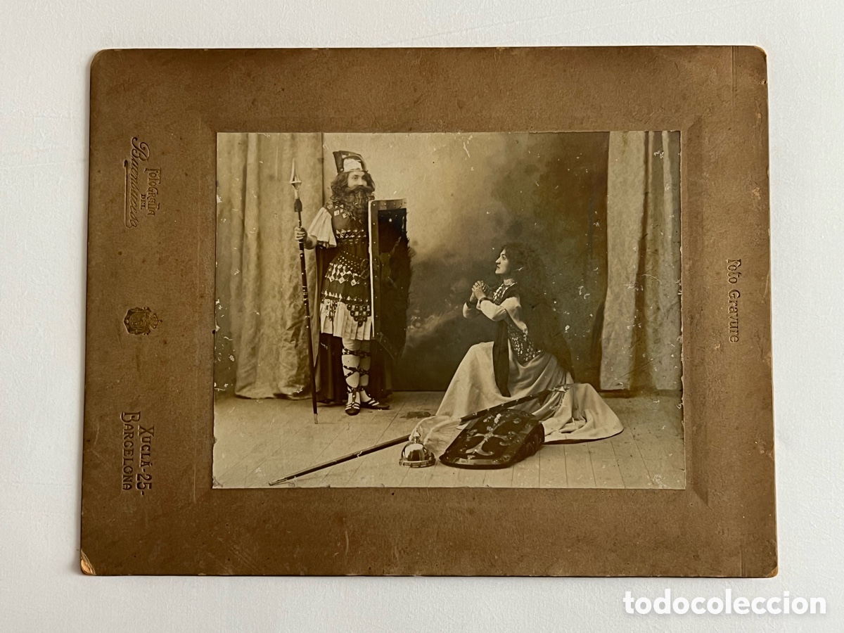 Fotograf&iacute;a antigua: BARCELONA Representaci&oacute;n Teatral Trist&aacute;n e Isolda ? El Gran Liceo ? (h.1900?) Fotograf&iacute;a Buensuceso