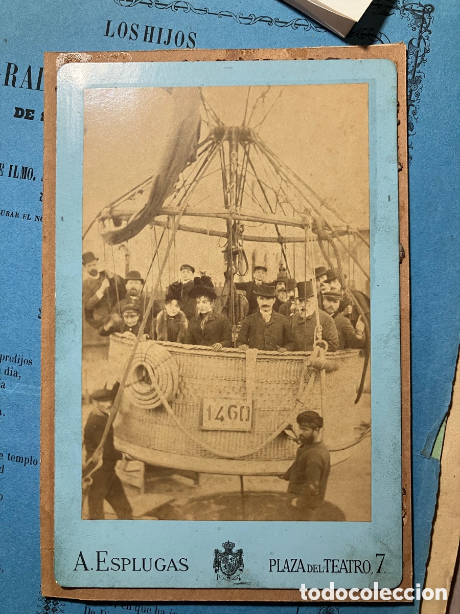 Fotograf&iacute;a antigua: Esplugas. Barcelona, globo