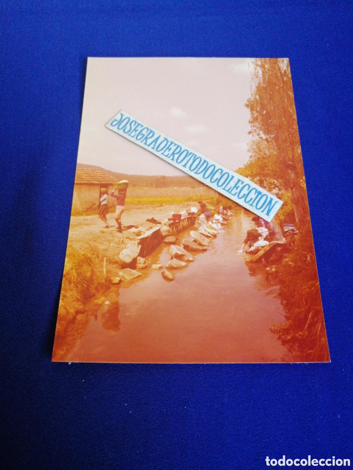 Fotograf&iacute;a antigua: NAZARET (PORTUGAL) A&Ntilde;O 1978 - LAVANDERAS EN EL R&Iacute;O FOTOGRAF&Iacute;A ANTIGUA SIGLO PASADO