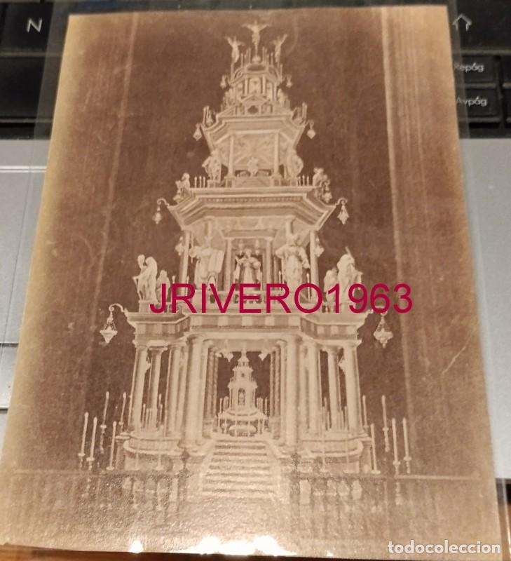 Fotograf&iacute;a antigua: SEVILLA, SIGLO XIX, PORTADA MONUMENTO DE LA CATEDRAL, 98X132MM