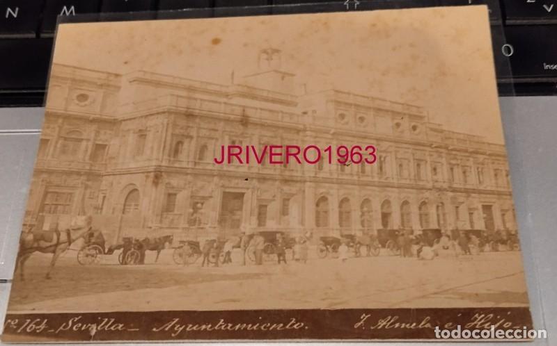 Fotograf&iacute;a antigua: SEVILLA, SIGLO XIX, ALBUMINA DEL AYUNTAMIENTO, FOT. RAMON ALMELA, 130X98MM