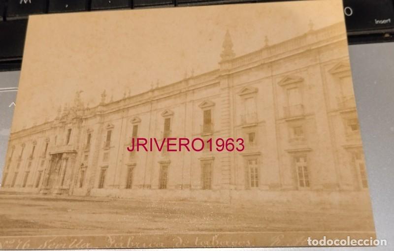 Fotograf&iacute;a antigua: SEVILLA, SIGLO XIX, ALBUMINA DE LA FABRICA DE TABACOS, FOT. RAMON ALMELA, 130X98MM
