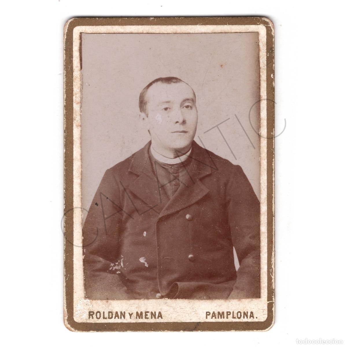 Fotograf&iacute;a antigua: Fotograf&iacute;a antigua retrato Pamplona &ndash; Roldan y Mena &ndash; Finales siglo XIX