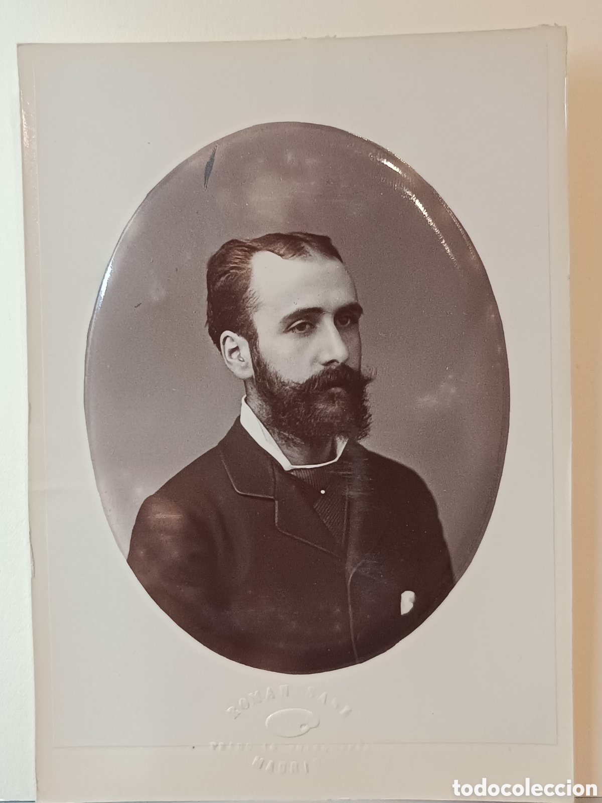 Fotograf&iacute;a antigua: ANTIAGUA FOTOGRAF&Iacute;A ALBUMINA RETRATO CABALLERO ROMAN SANZ PRADO 10 MADRID SIGLO XIX