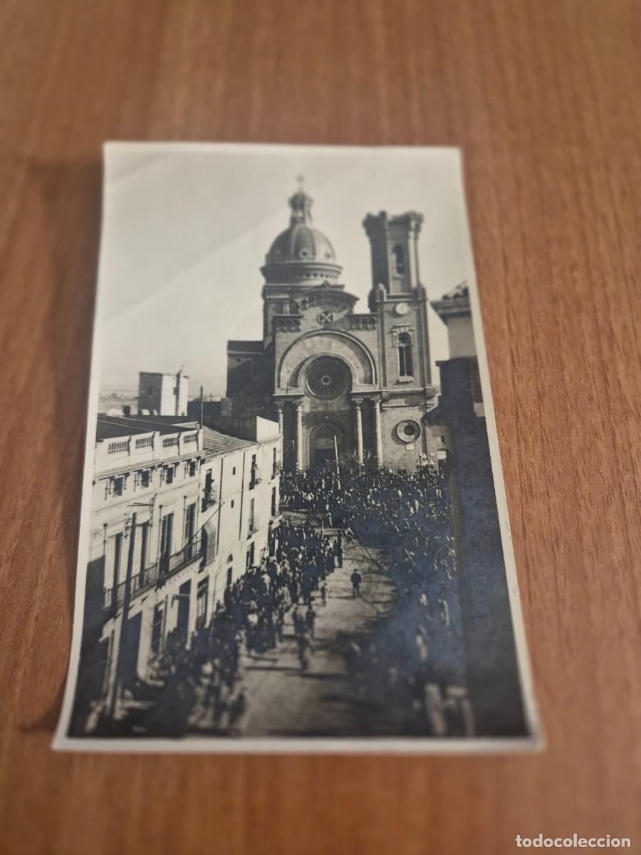 Fotograf&iacute;a antigua: ANTIGUA FOTO ESGLESIA DE SANT ANDREU DE PALOMAR BARCELONA.