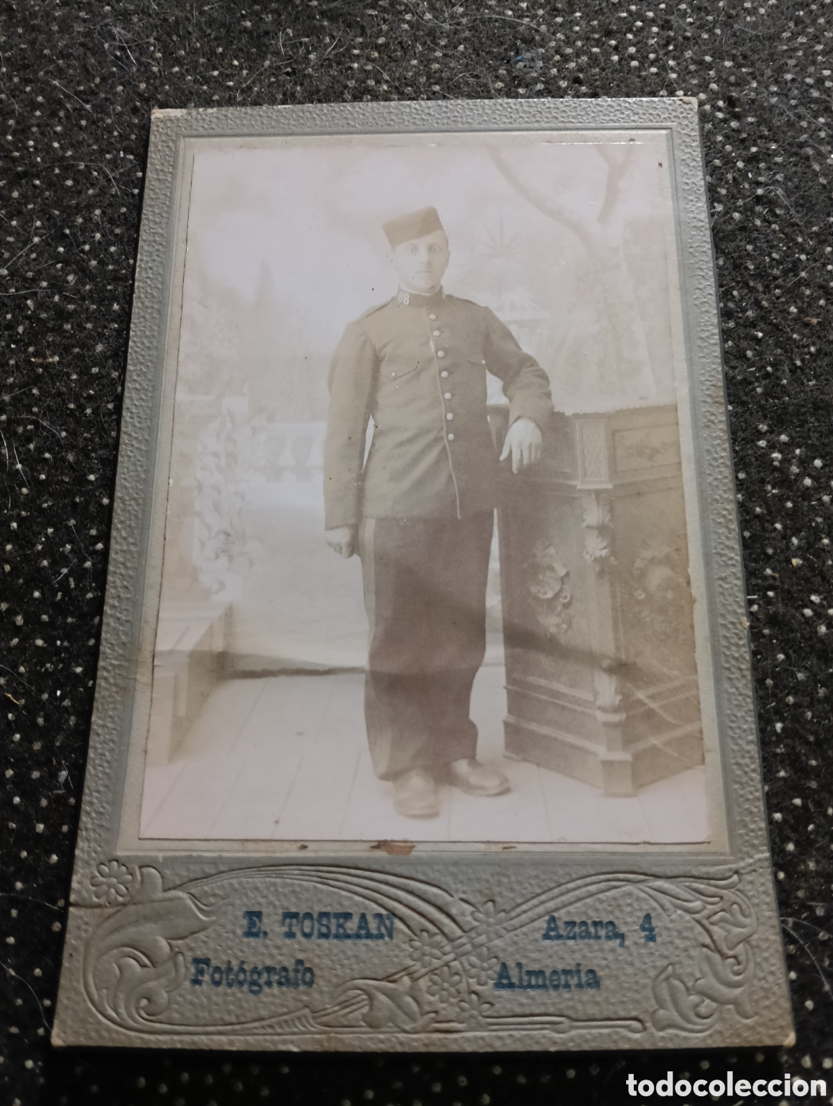 Fotograf&iacute;a antigua: 1890 Fotograf&iacute;a de un soldado del ejercito Espa&ntilde;ol de Almer&iacute;a.