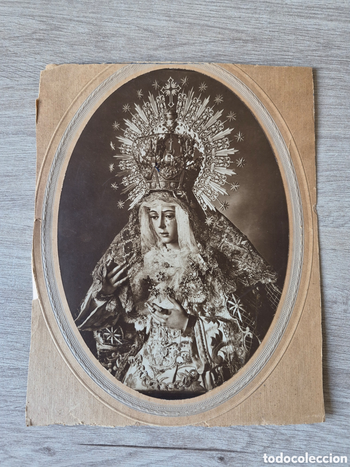 Fotograf&iacute;a antigua: FOTOGRAF&iacute;A ALBUMINA NTRA. SRA. ESPERANZA MACARENA - SEVILLA - 22,8 x 16,3 cm. - Antigua - EXCELENTE