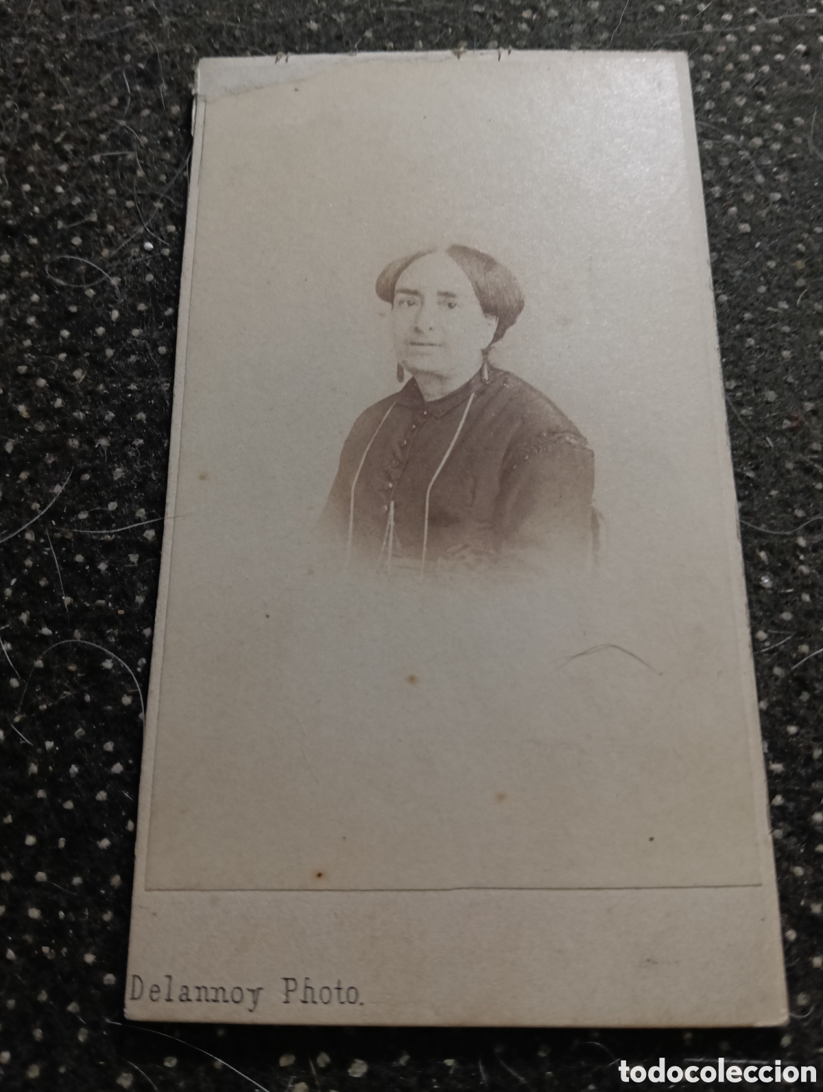 Fotograf&iacute;a antigua: 1890 - 1900 Fotograf&iacute;a de una Se&ntilde;ora posando para la ocasi&oacute;n, en cart&oacute;n mide 10 x 6 cm