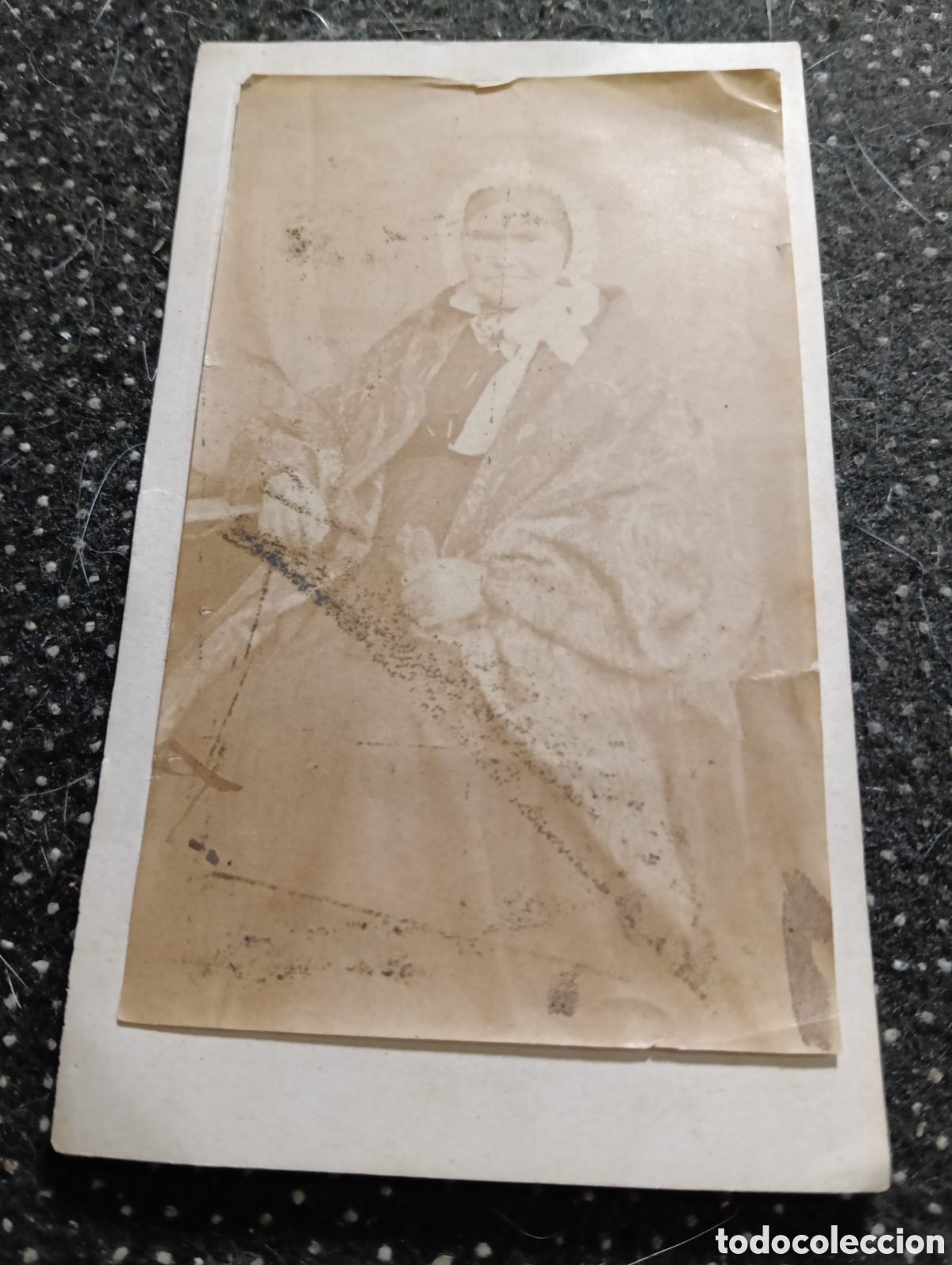 Fotograf&iacute;a antigua: 1890 - 1900 Fotograf&iacute;a de una Se&ntilde;ora posando para la ocasi&oacute;n, en cart&oacute;n mide 10 x 7 cm