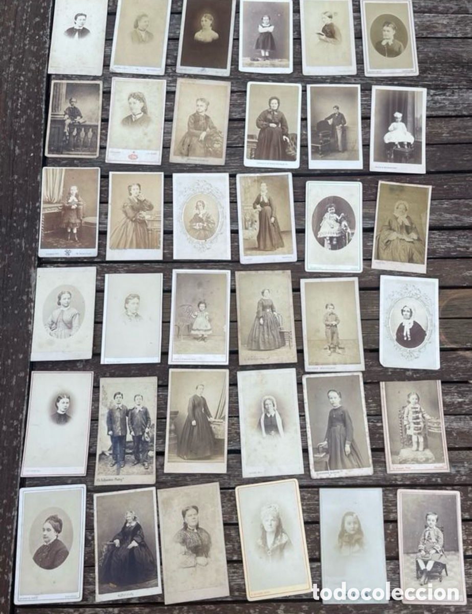 Fotograf&iacute;a antigua: Colecci&oacute;n 36 Cartes de Visite Francia Siglo XIX