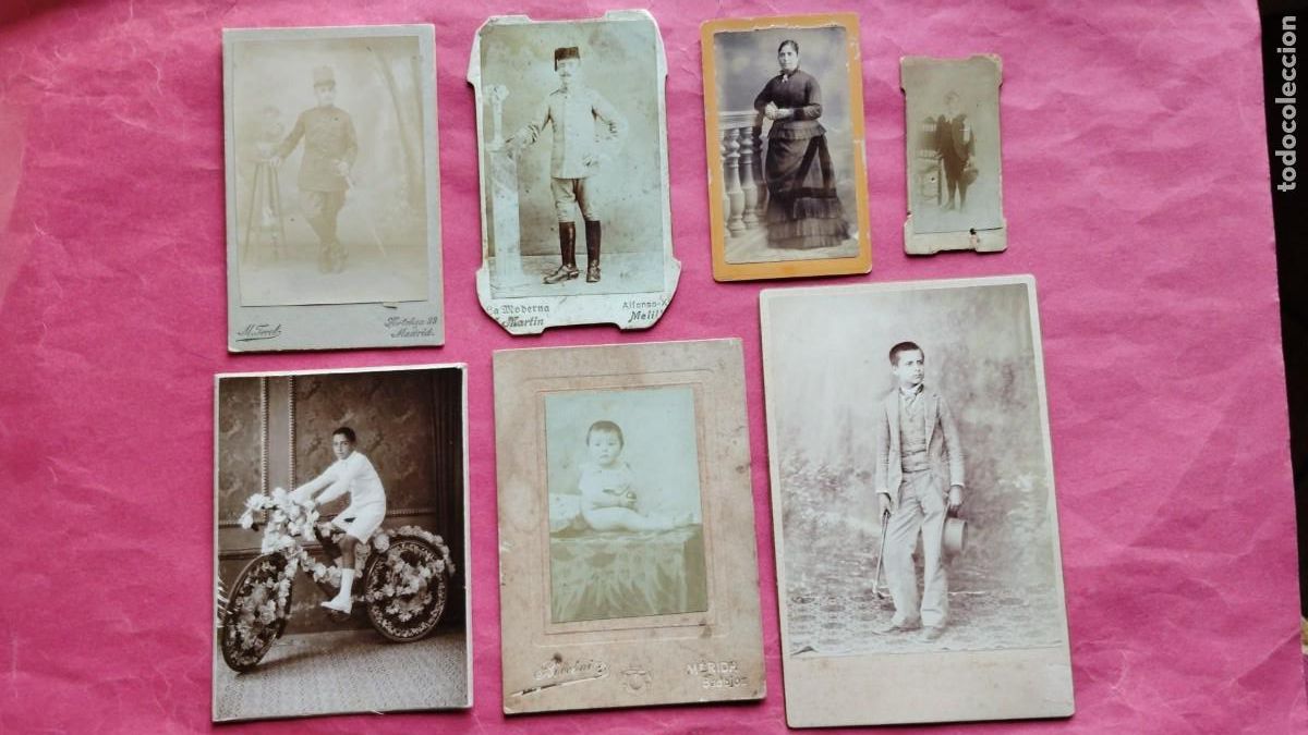 Fotograf&iacute;a antigua: CARTE DE VISITE.-ALBUMINAS.-FOTOGRAFIAS.-MILITARES.-BONITO LOTE DE 7 FOTOS ANTIGUAS.-SIGLO XIX-XX.