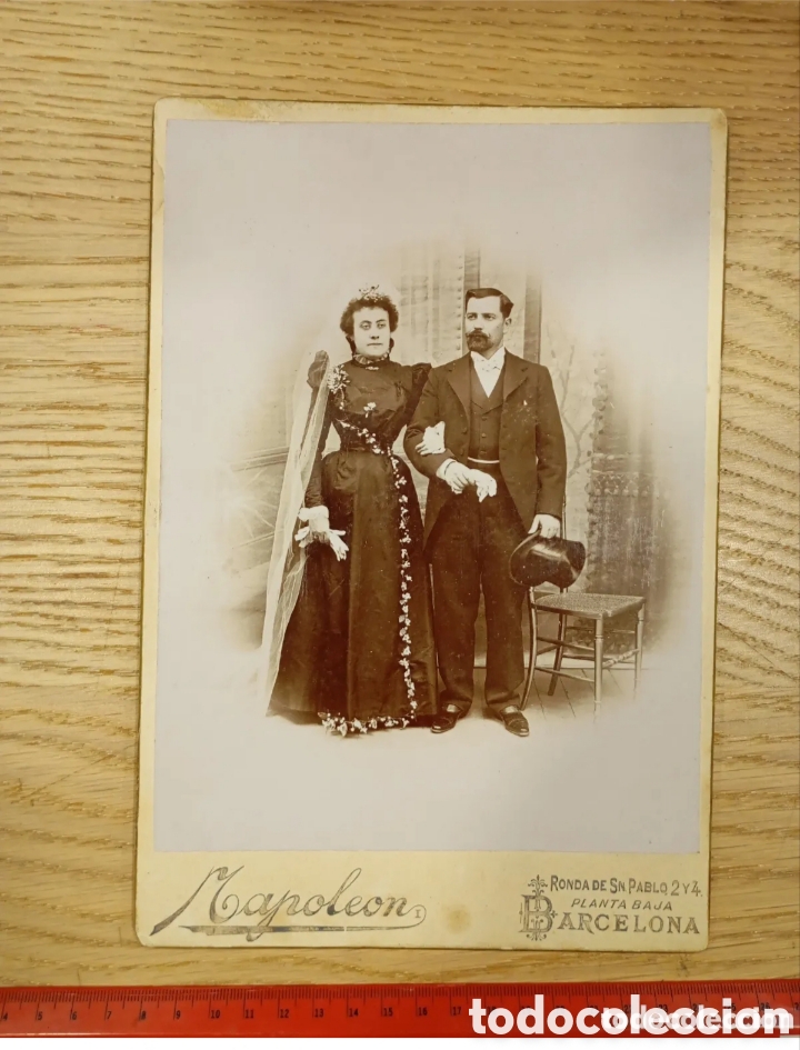 Fotograf&iacute;a antigua: ANTIGUA FOTOGRAF&Iacute;A DE UN MATRIMONIO - FOT&Oacute;GRAFO NAPOLE&Oacute;N, BARCELONA