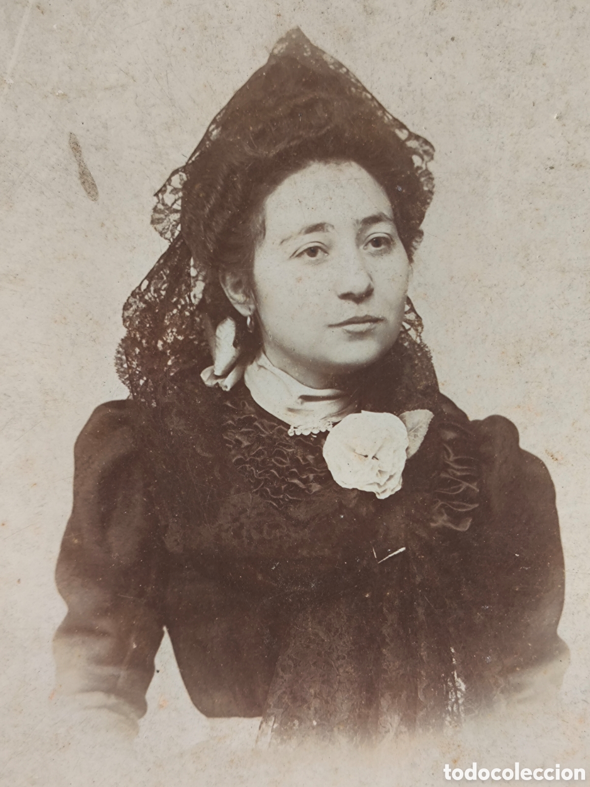 Fotograf&iacute;a antigua: FOTOGRAF&Iacute;A ALB&Uacute;MINA RETRATO DE ESTUDIO DAMA FOT&Oacute;GRAFO ROLDAN E HIJO. PAMPLONA C. 1910