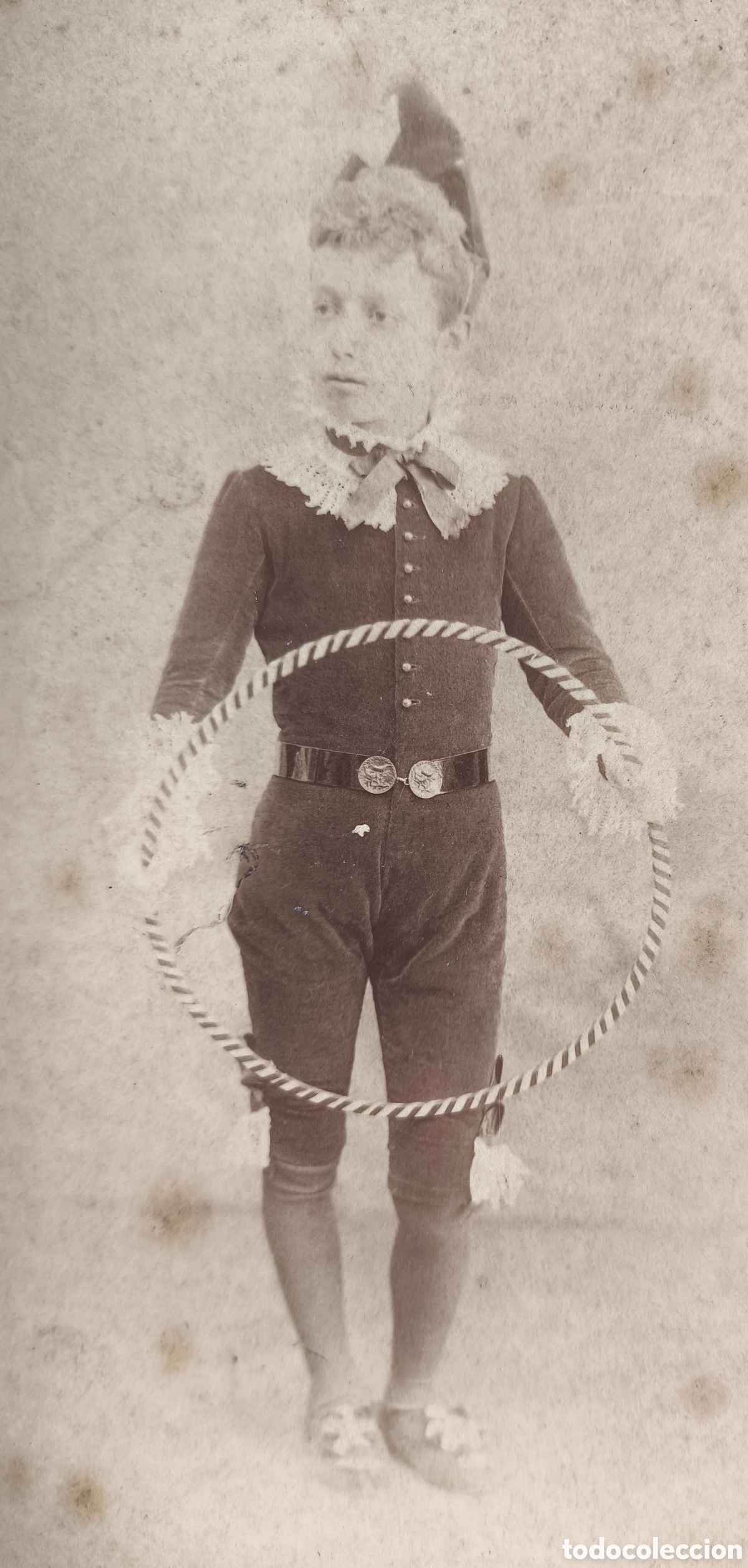 Fotograf&iacute;a antigua: FOTOGRAF&Iacute;A ALB&Uacute;MINA RETRATO DE ESTUDIO NI&Ntilde;O FOT&Oacute;GRAFO VDA. DE AMAYRA MADRID C. 1900