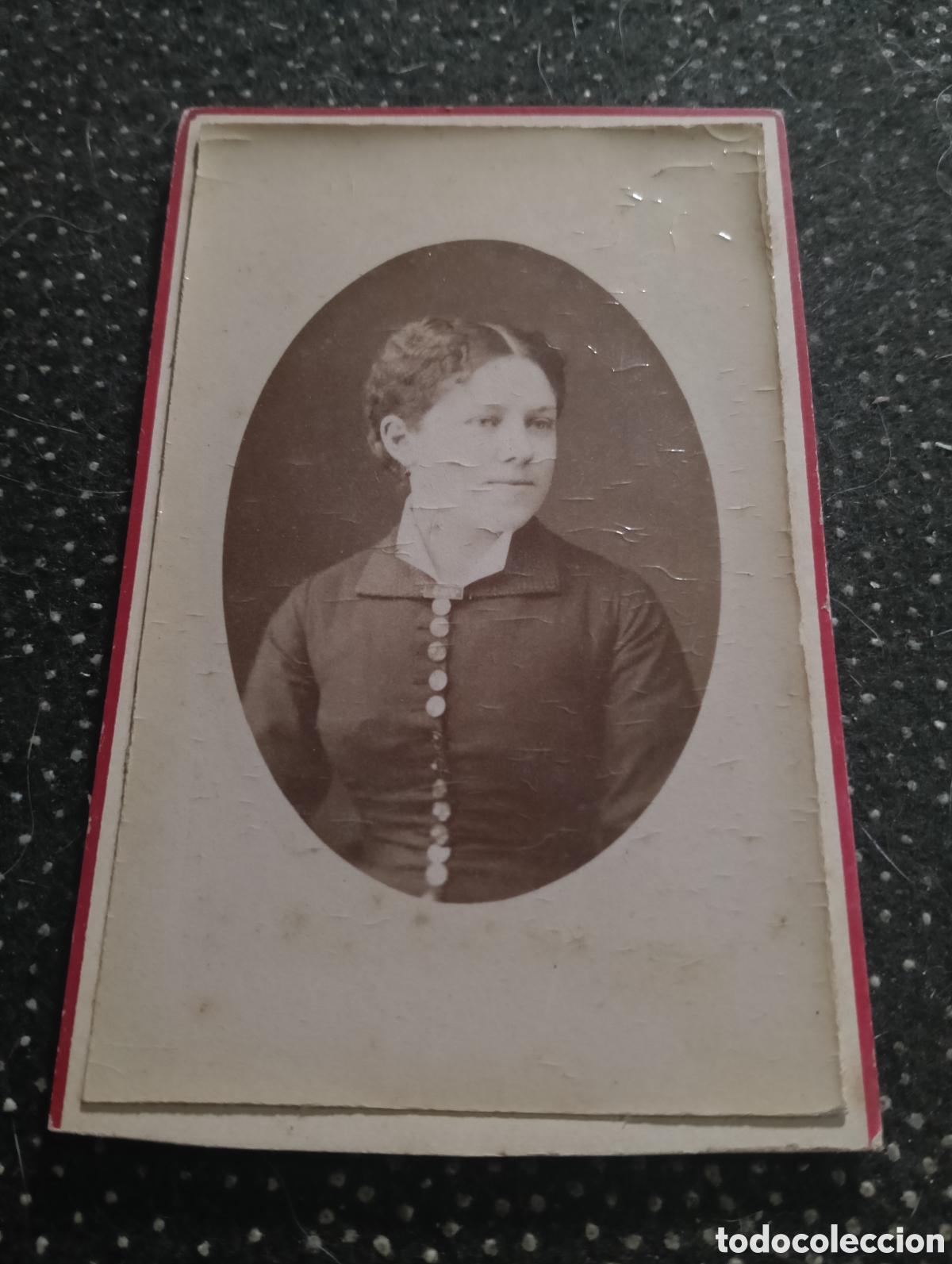 Fotograf&iacute;a antigua: 1865-1910 Fotograf&iacute;a Victoriana en cart&oacute;n de una se&ntilde;ora mide 11 x 6,5 aprox.
