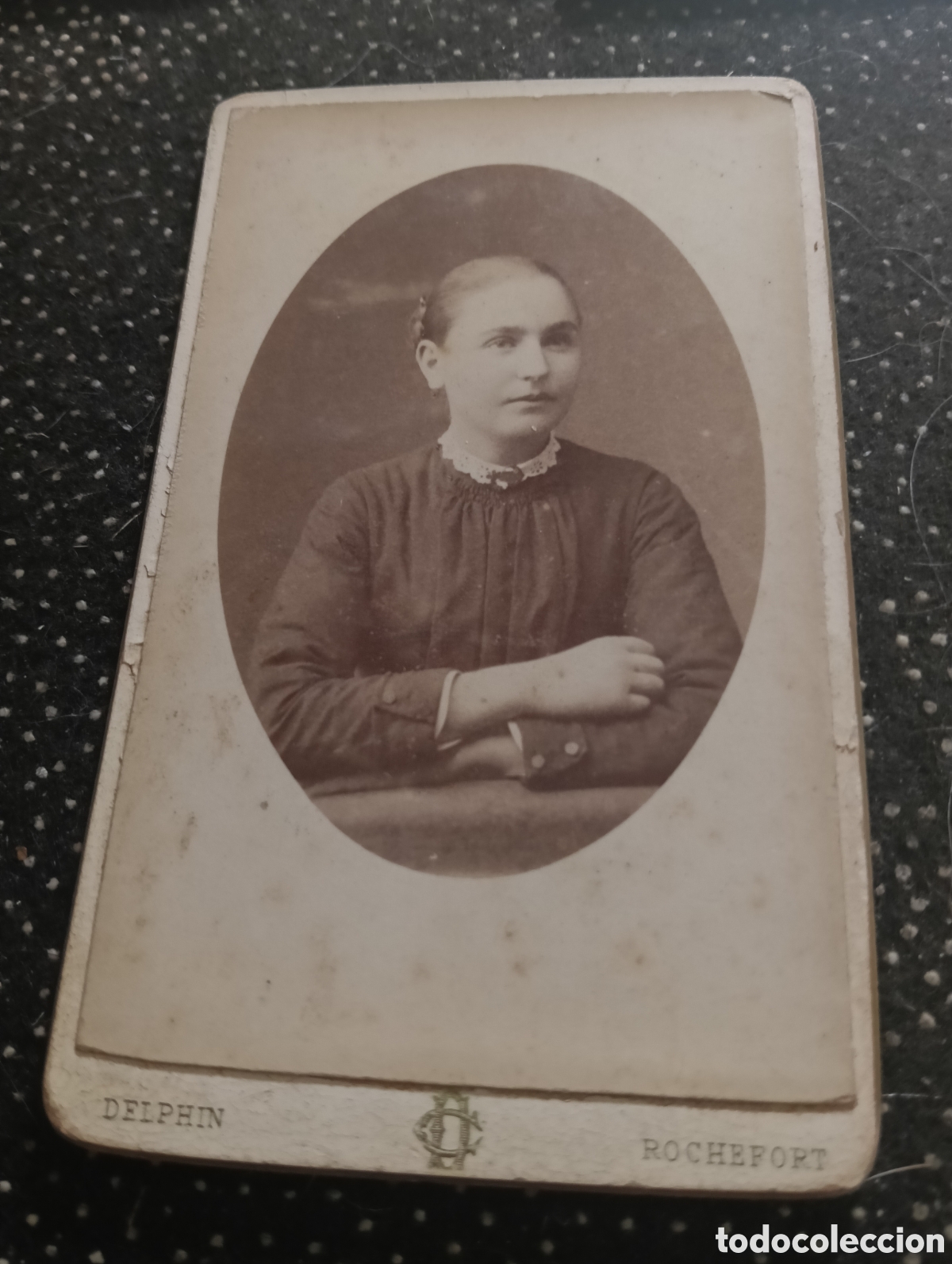 Fotograf&iacute;a antigua: 1865-1910 Fotograf&iacute;a Victoriana en cart&oacute;n de una se&ntilde;ora mide 11 x 6,5 aprox.