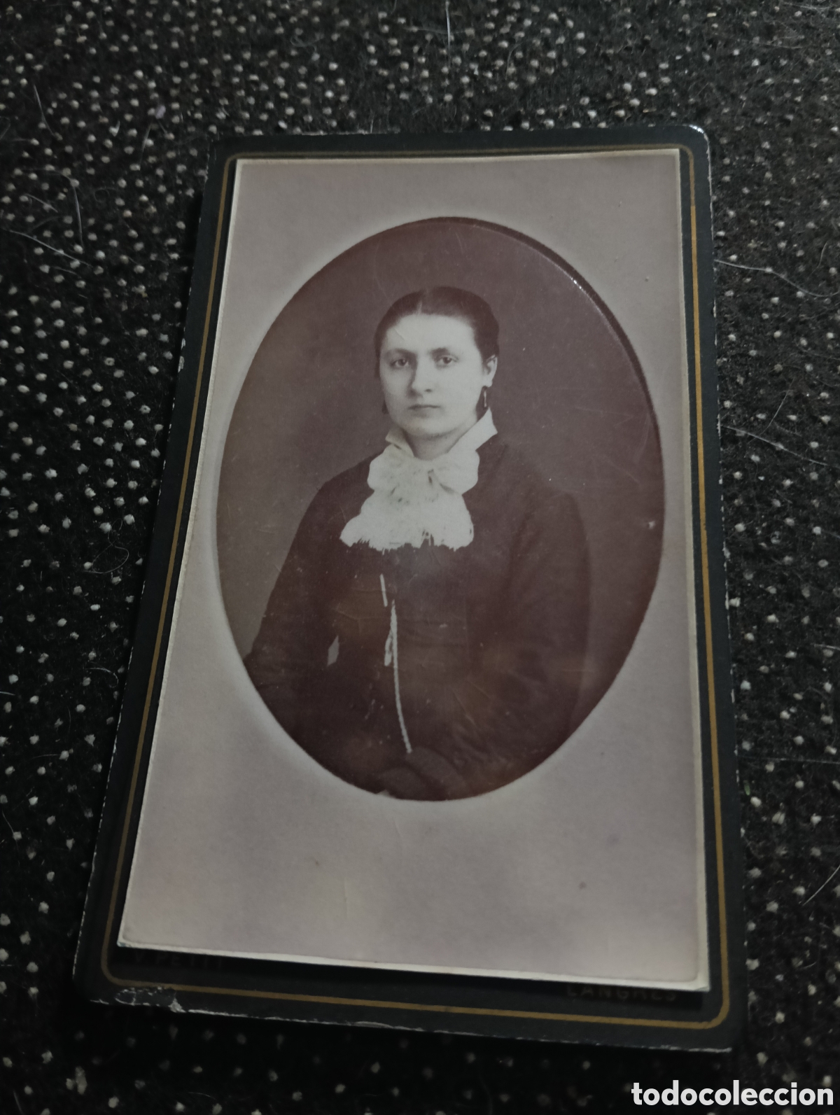 Fotografia antica: 1865-1910 Fotograf&iacute;a Victoriana en cart&oacute;n de una se&ntilde;ora mide 11 x 6,5 aprox.